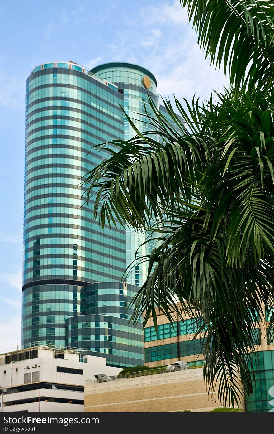 Modern building on sky background. Bangkok, Thailand. Modern building on sky background. Bangkok, Thailand