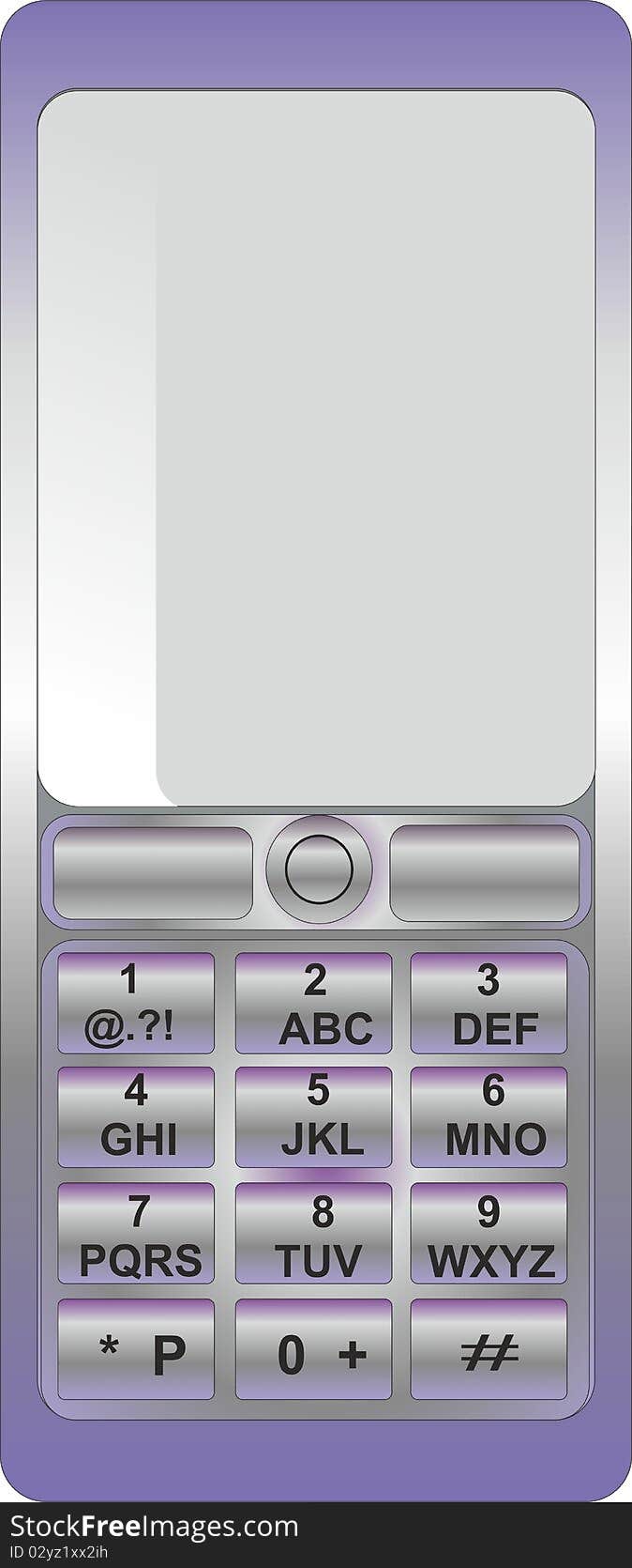 Illustration of the layout of the gray cell phone with backlight. Illustration of the layout of the gray cell phone with backlight