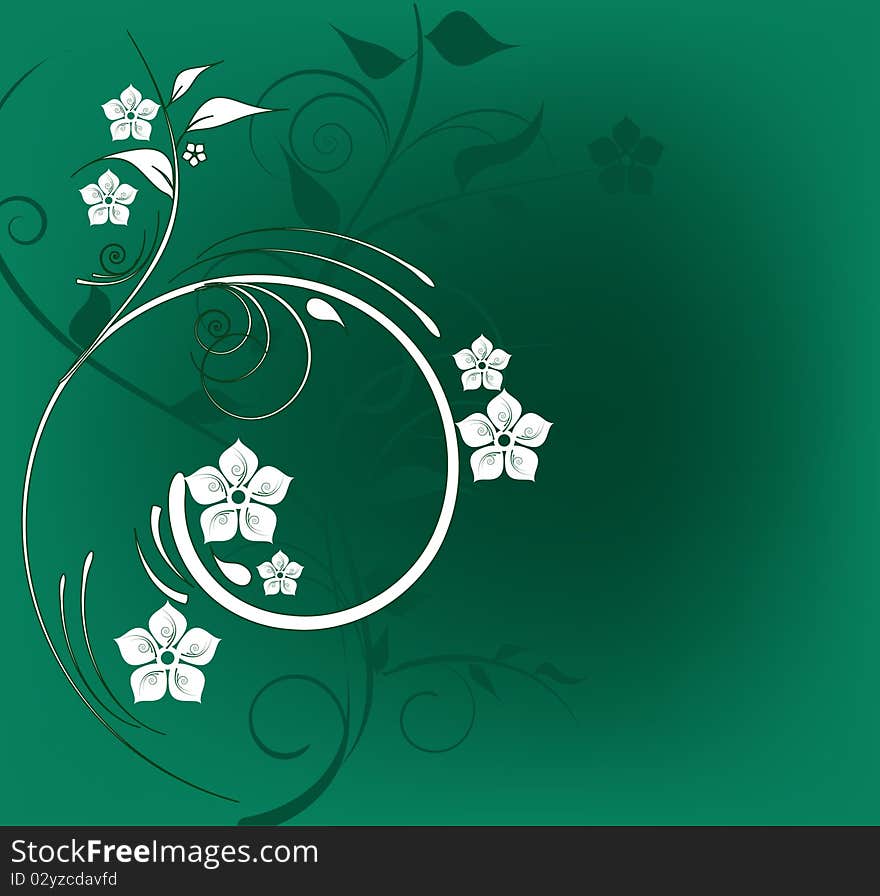 Green flowers decoration