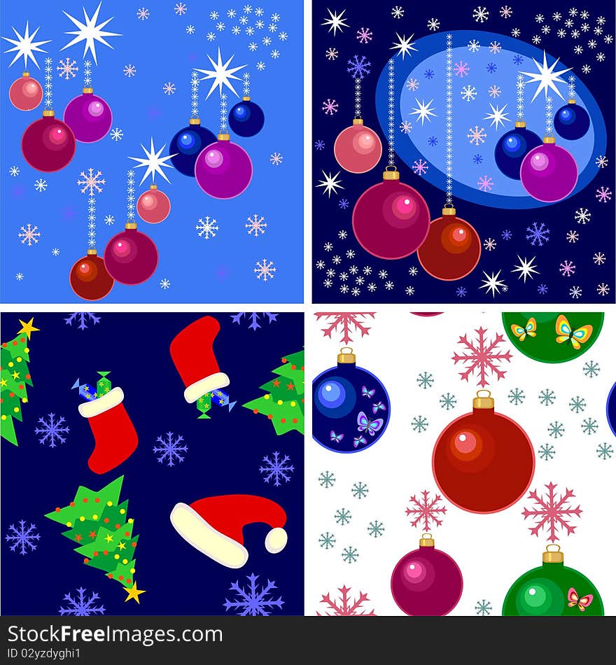 Christmas background in various forms and shades