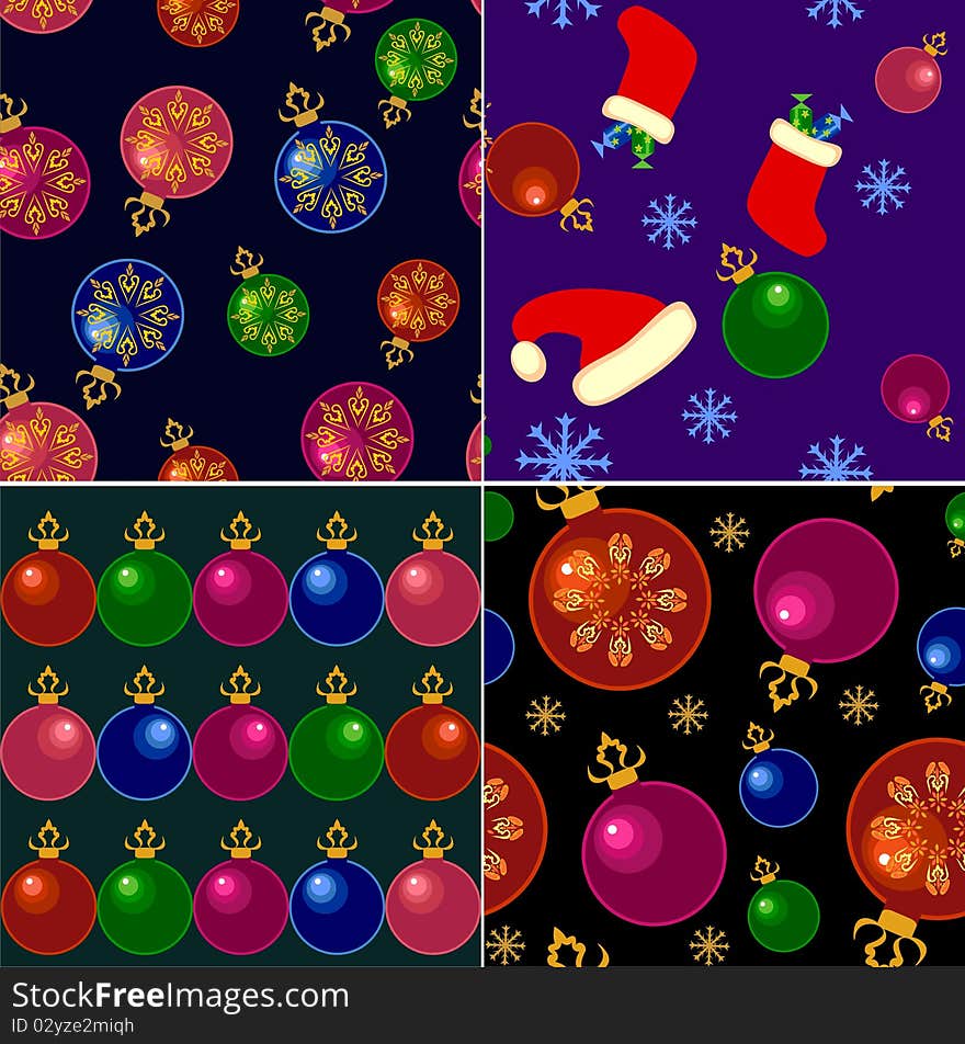 Christmas background in various forms and shades