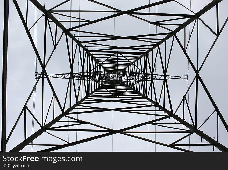 Electrical tower near to Schwandorf. Electrical tower near to Schwandorf