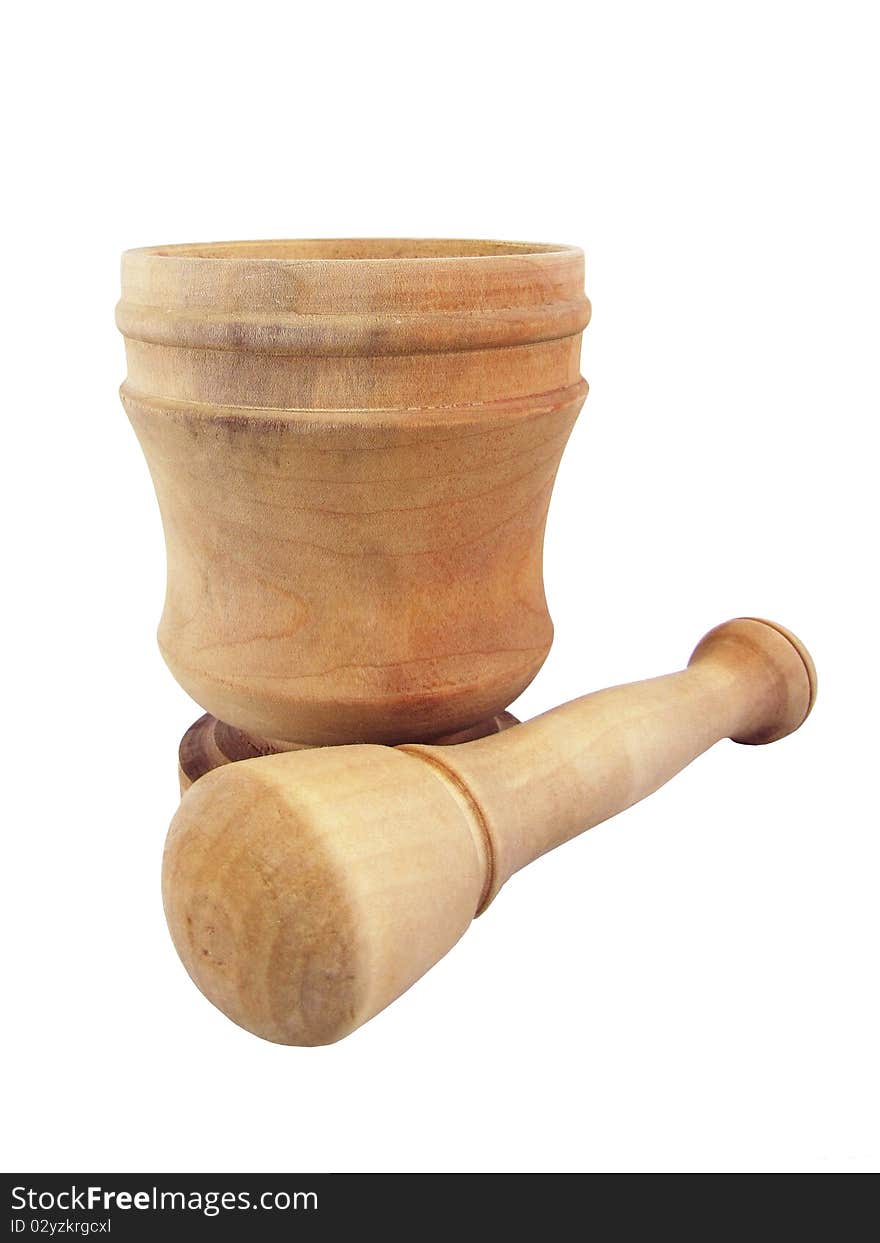 Wooden mortar