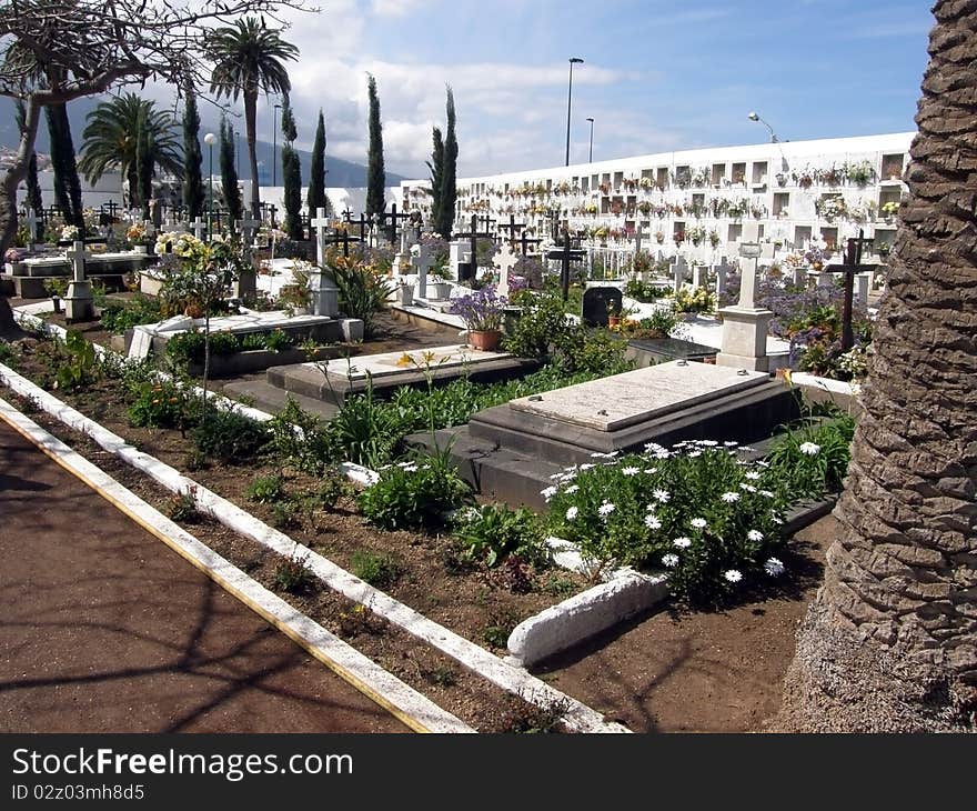 Cemetery on Tenerife, Canary Islands, Spain