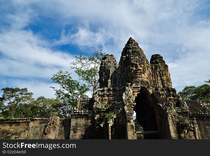 Entrance to Angkor thom at Siem Reap, Cambodia