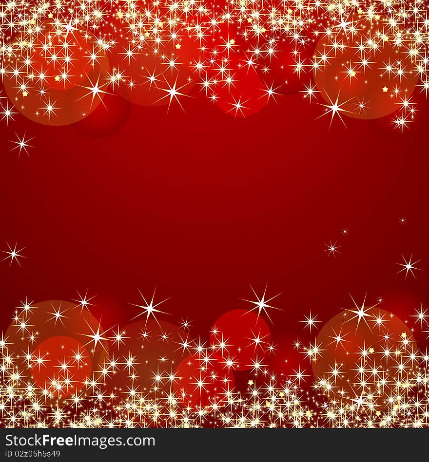 Illustration of a red Christmas Background