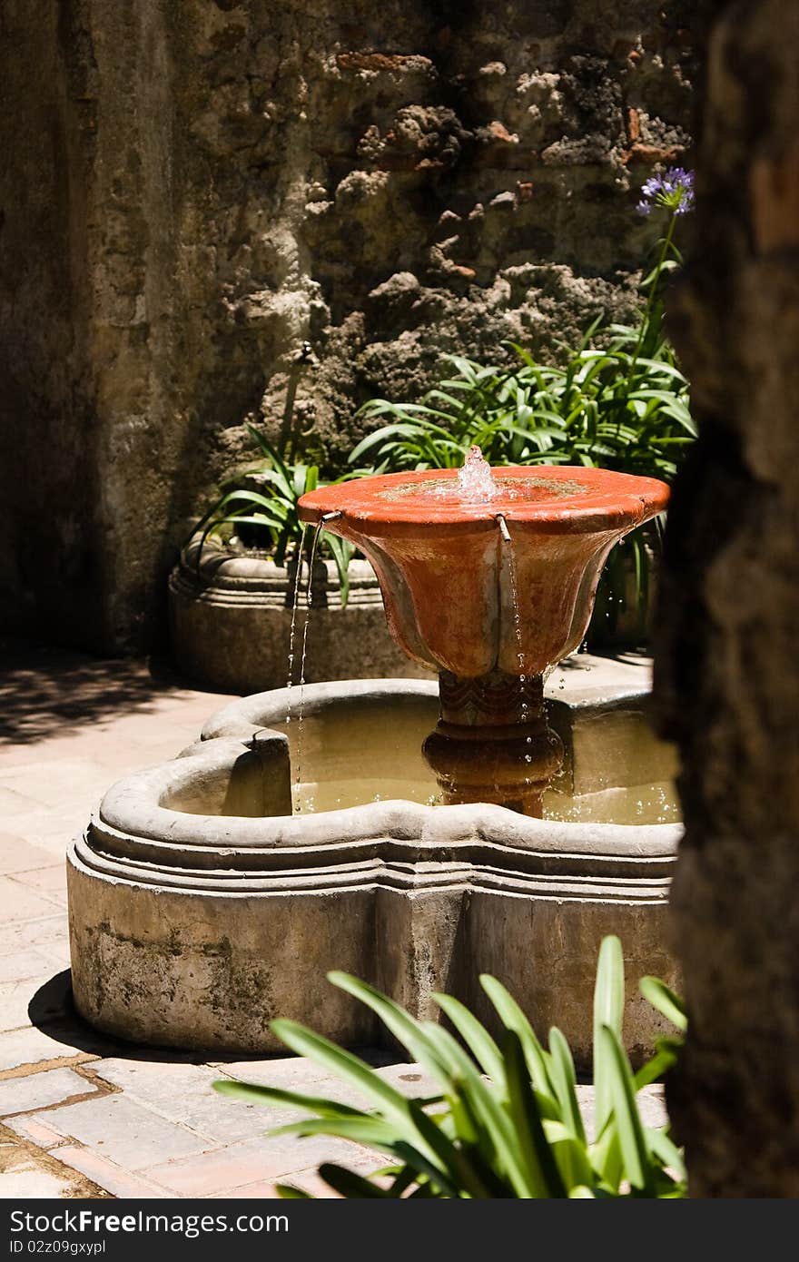 Fountain in ruins in Antigua, Guatemala. Fountain in ruins in Antigua, Guatemala