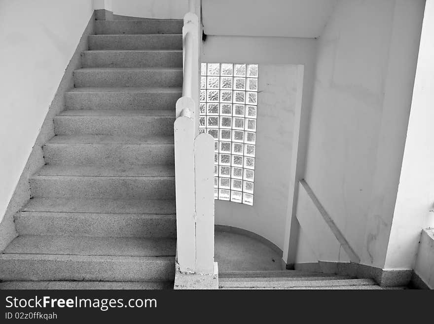 Staircase inside building for fire exit