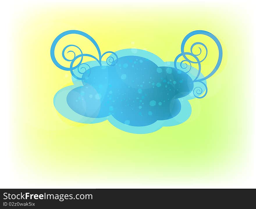 Blue cloud frame for your design. Fully , enjoy!