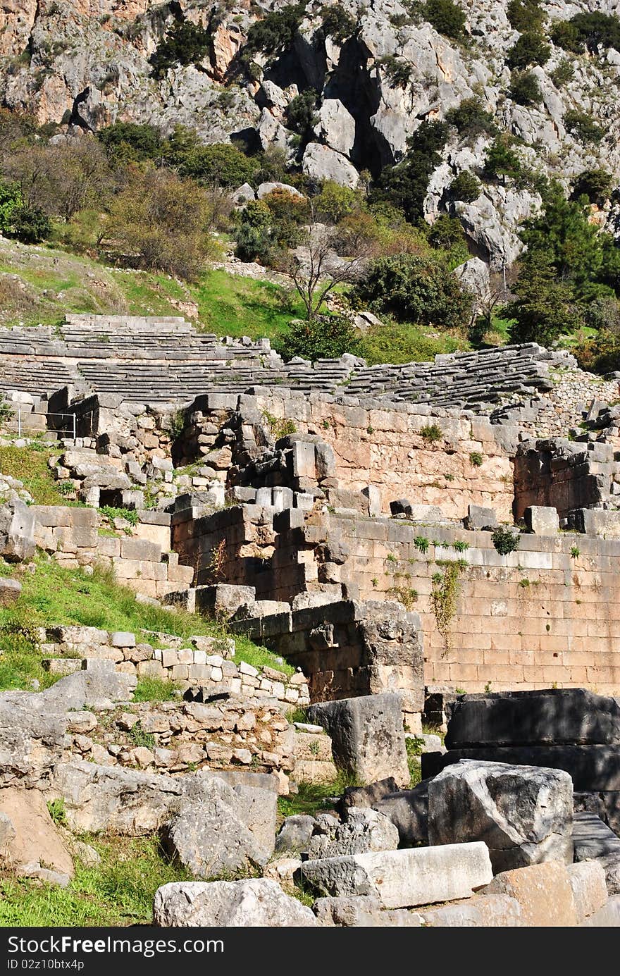 A view of apollo ancient - delphi , greece. A view of apollo ancient - delphi , greece