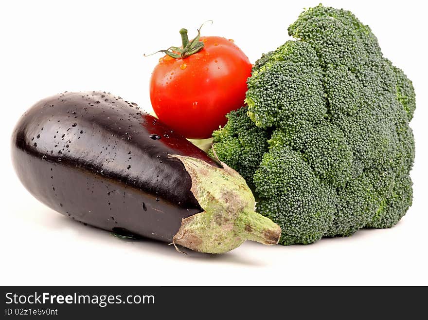 A vegetables isolated on white background