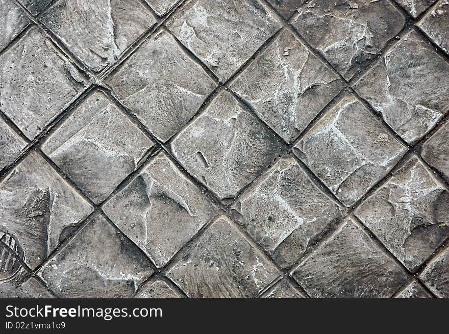 Pattern stone floor