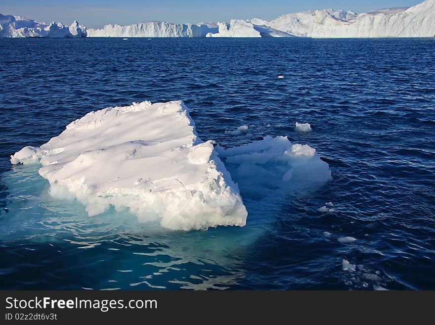 Small Iceberg floating in Disko Bay, Ilulissat, Greenland