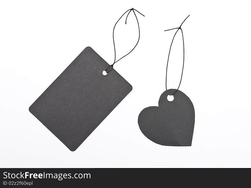 Black gift tags