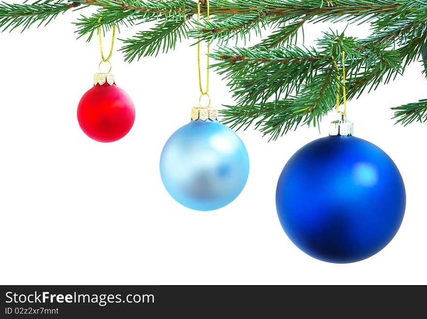 Christmas decoration isolated on the white background