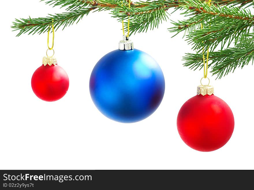 Christmas decoration isolated on the white background