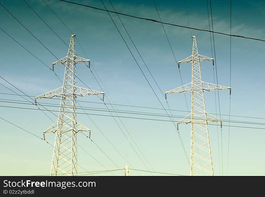 Electricity Pylons And Power Lines