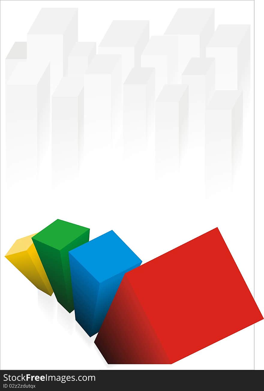 View of bar graph form the distribution  on a background of ground bars. View of bar graph form the distribution  on a background of ground bars