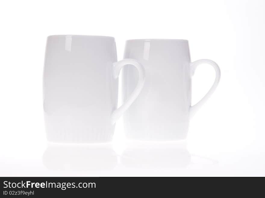 Cups isolated on a white background