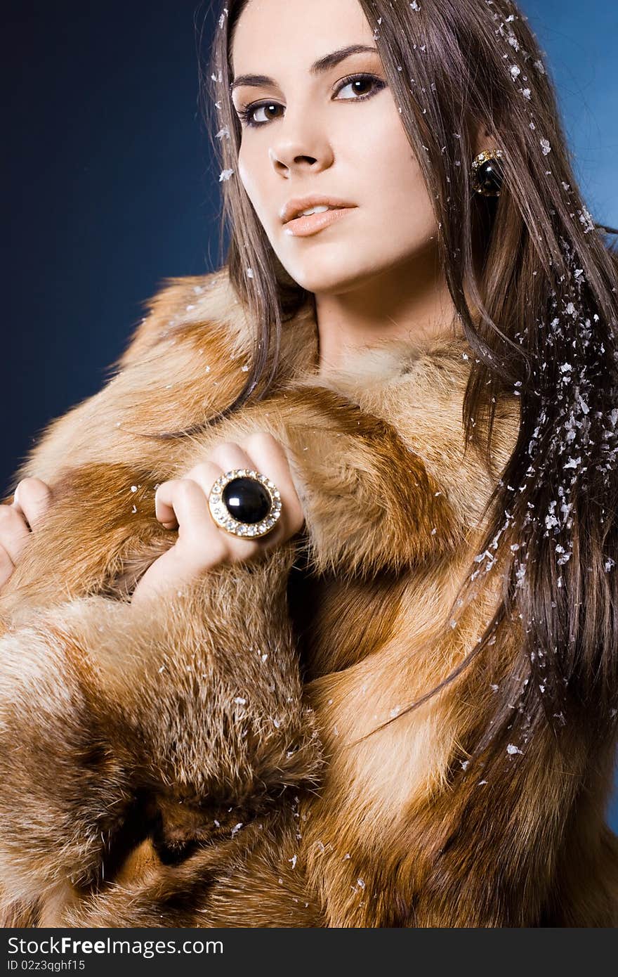 Woman in a fur coat