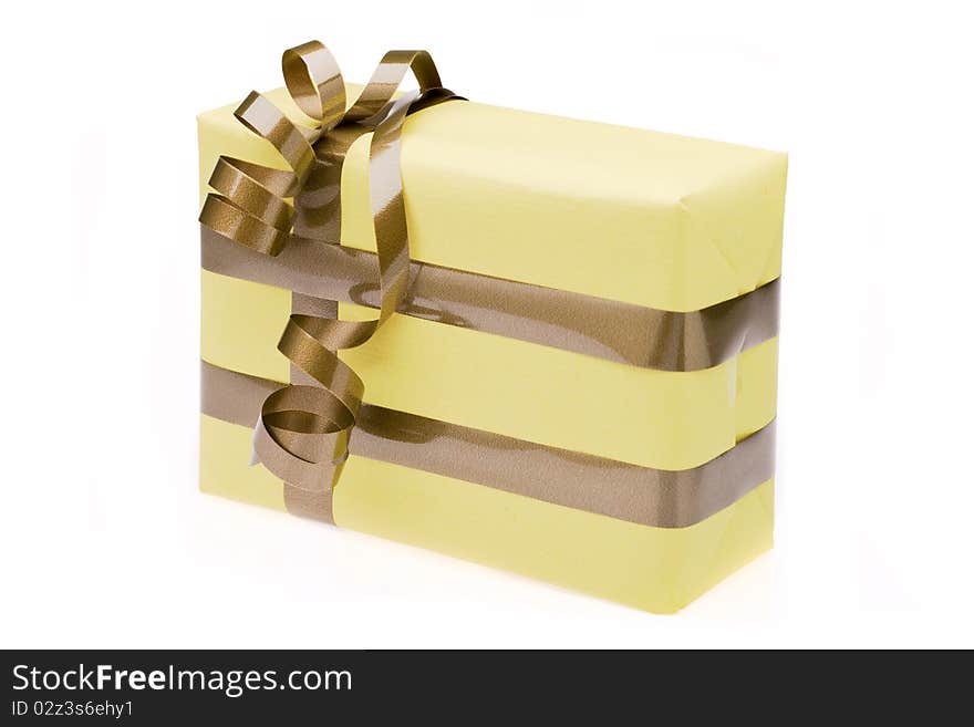 Present box isolated in white background