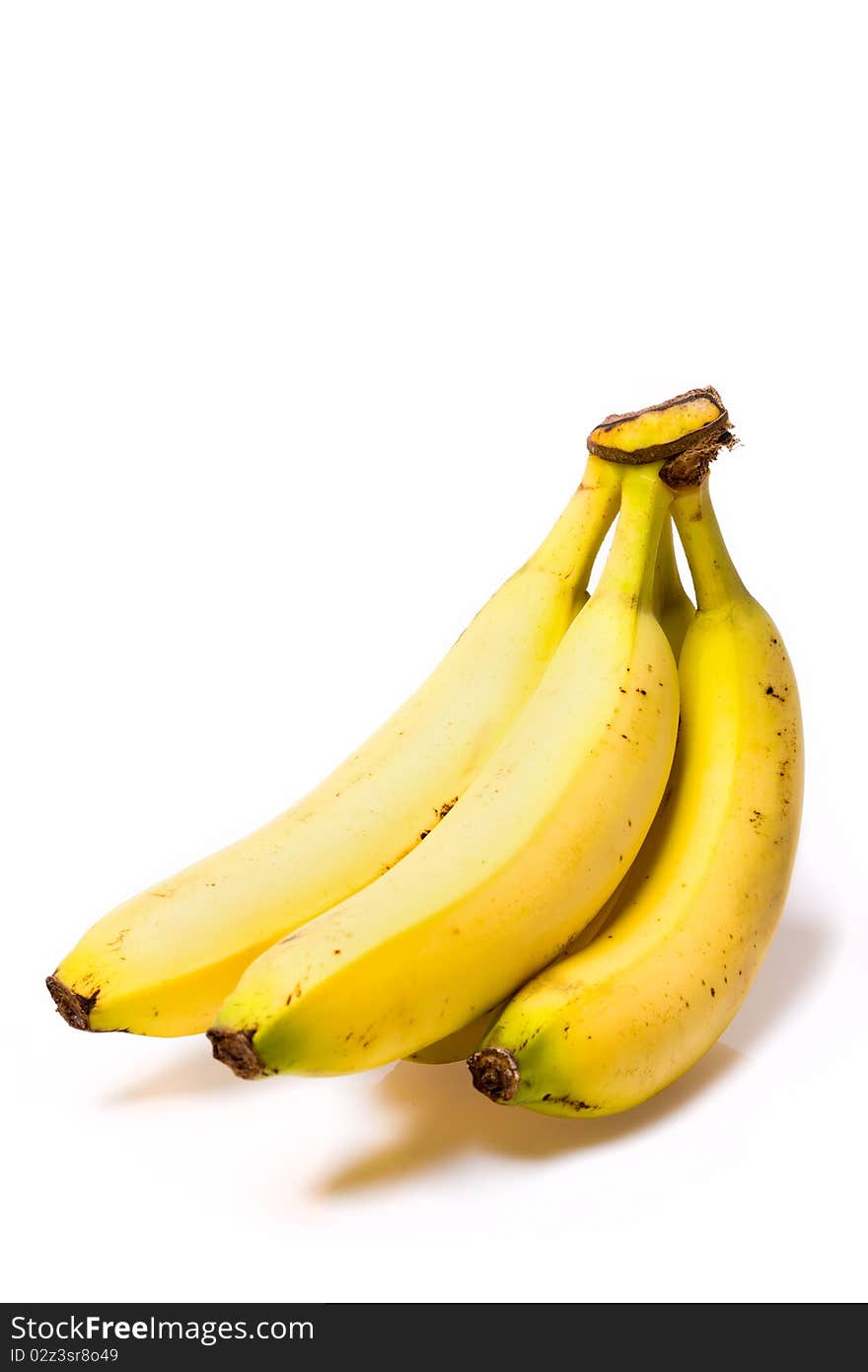 Bunch of bananas isolated on white background