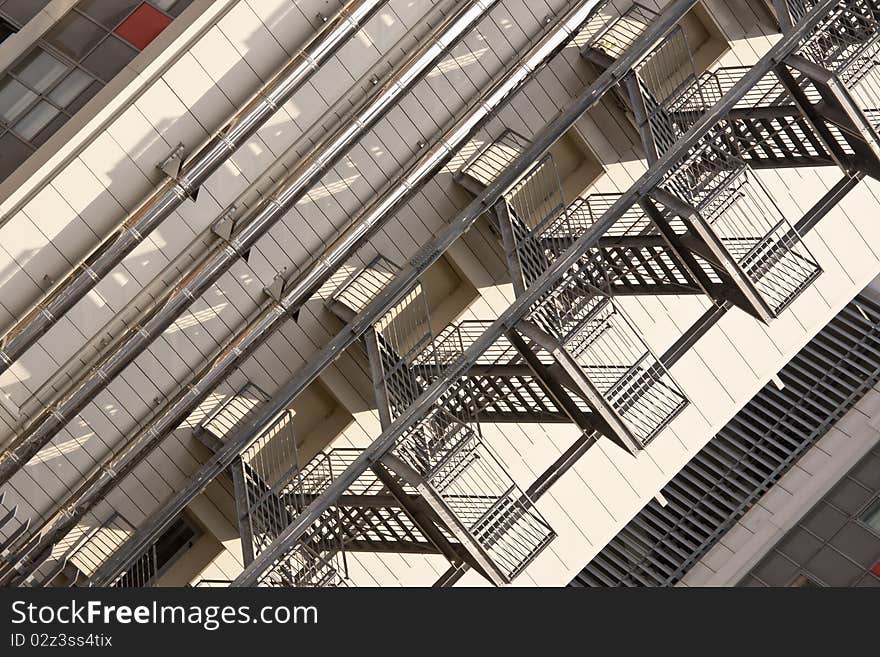 External Fire Escape In A Building