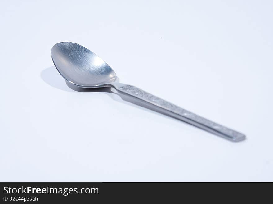 Spoon on a white background.