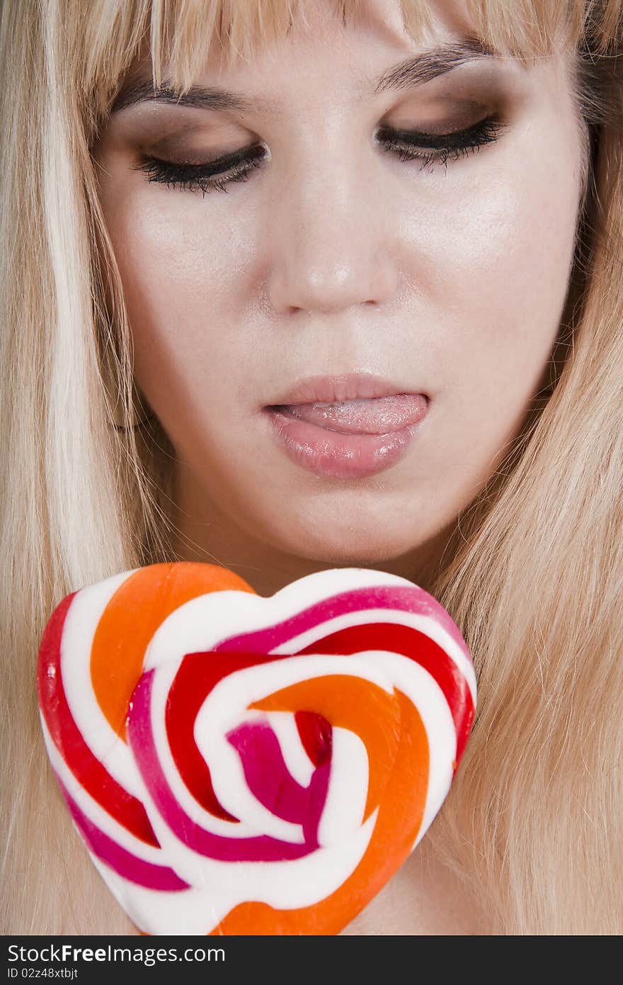 Girl Is Going To Eat A Lollypop