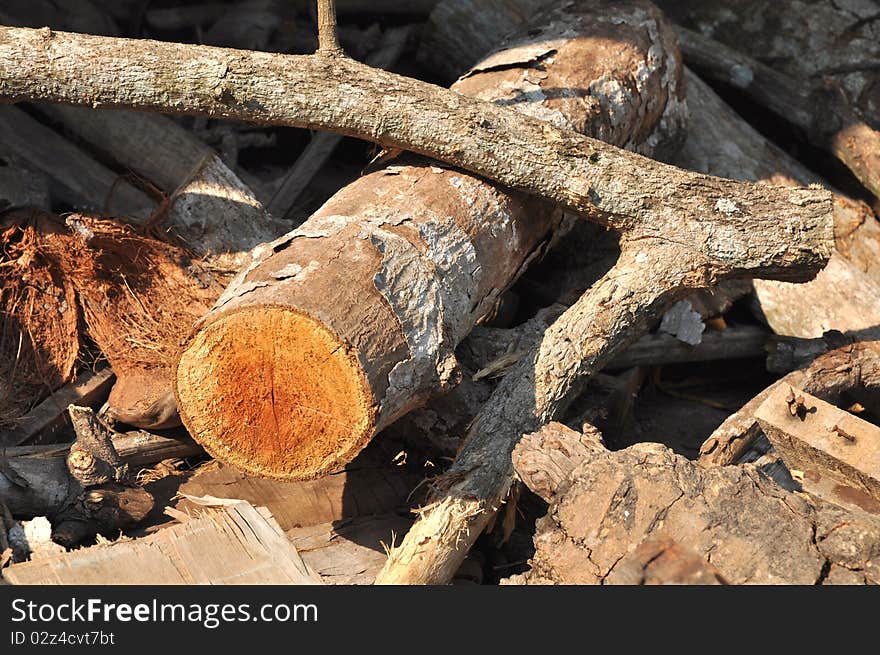 Scrap pieces of wood left over from construction. Scrap pieces of wood left over from construction.