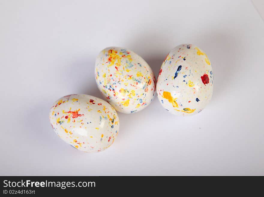 My colourful eggs studio shot