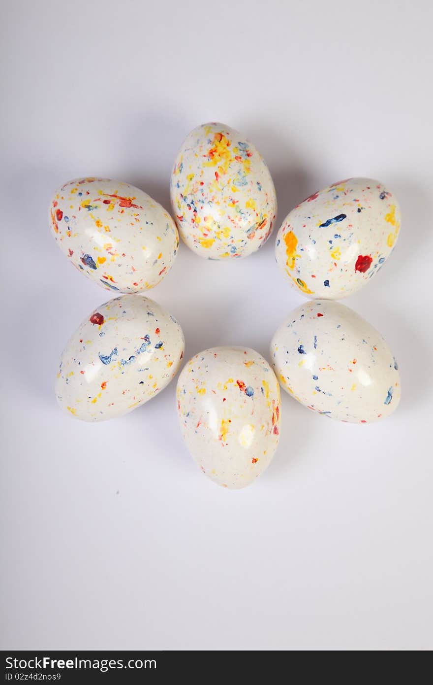 My colourful eggs studio shot