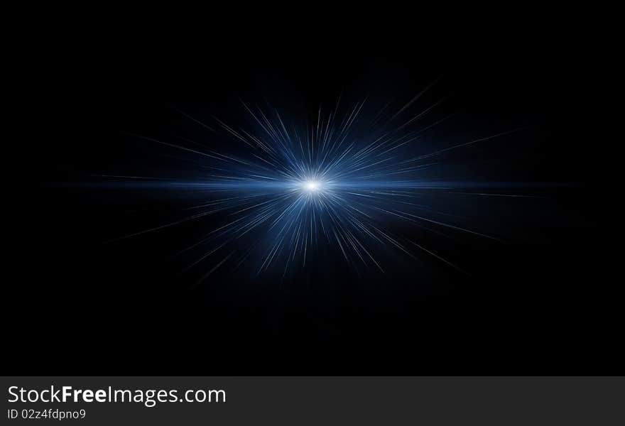 Blue dazzling magic light background