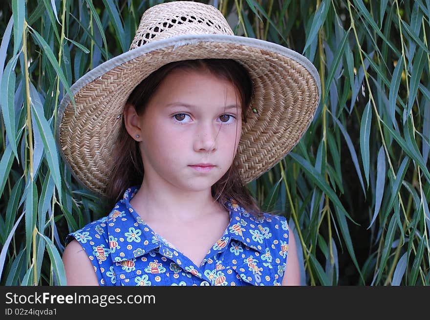 Teen girl outdoor at summer. Near Kiev,Ukraine