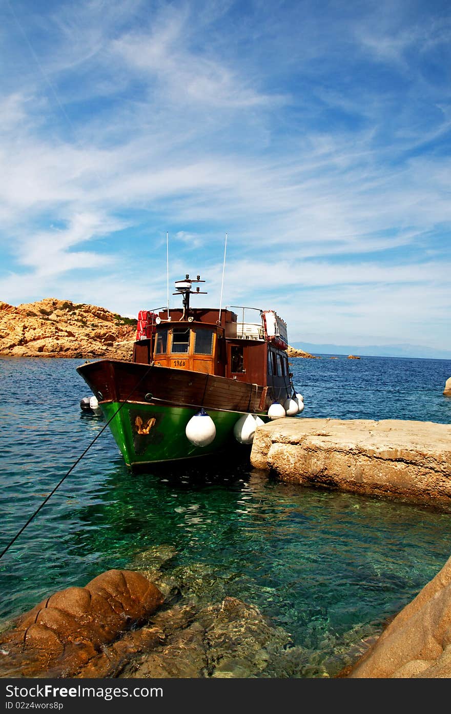 View of a beautiful boat ship in Sardinia. View of a beautiful boat ship in Sardinia.