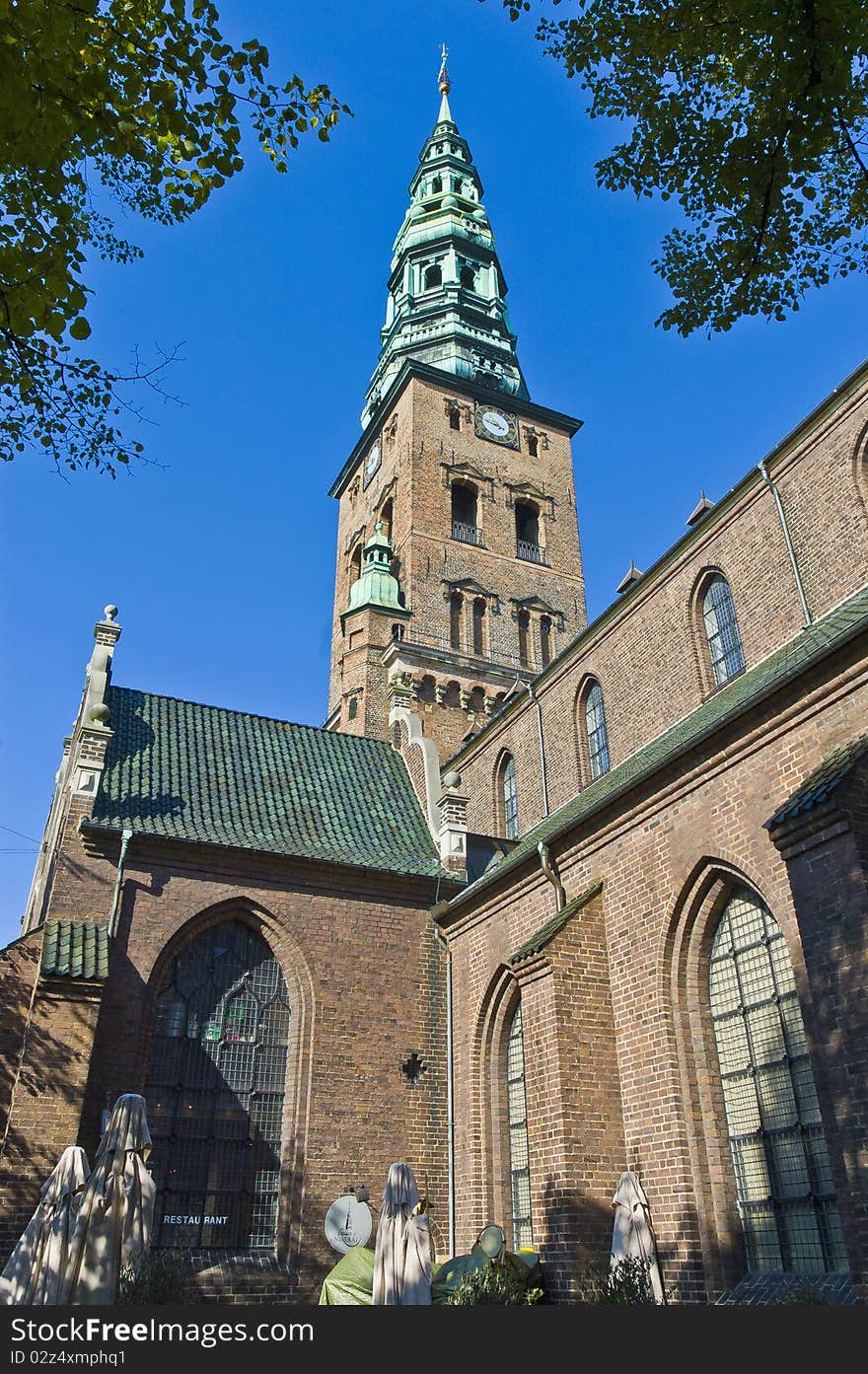 Nikolaj Church located at Copenhagen, Denmark. Nikolaj Church located at Copenhagen, Denmark