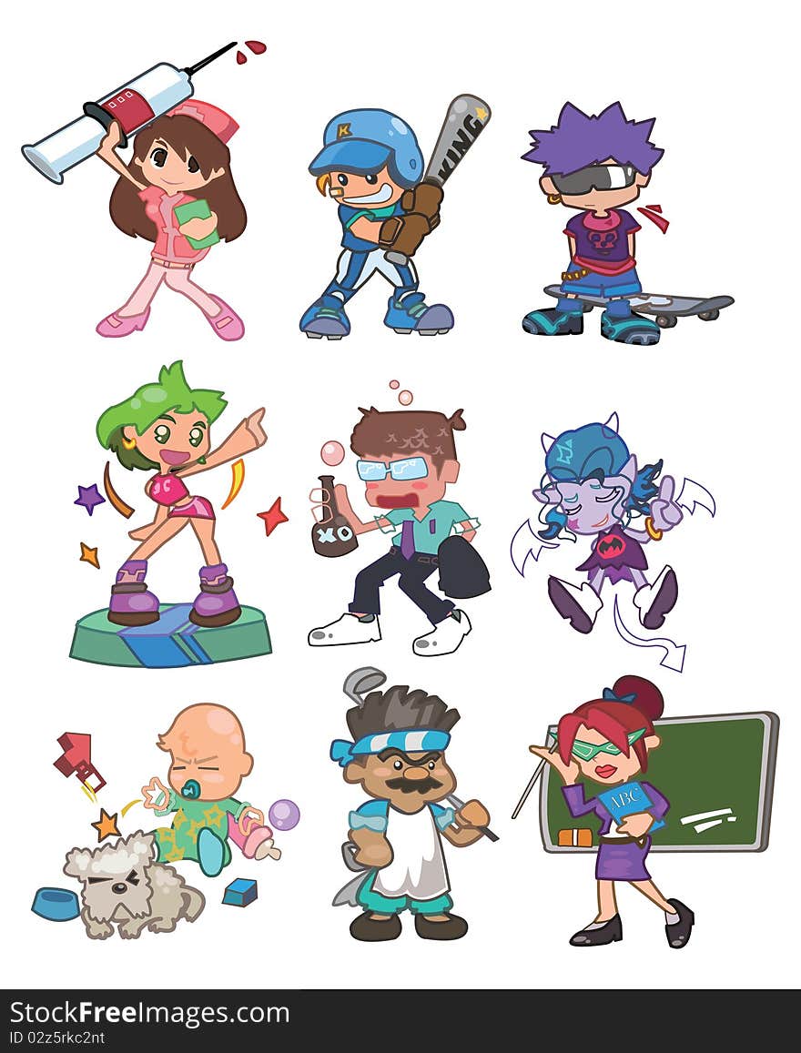 Cartoon people icon