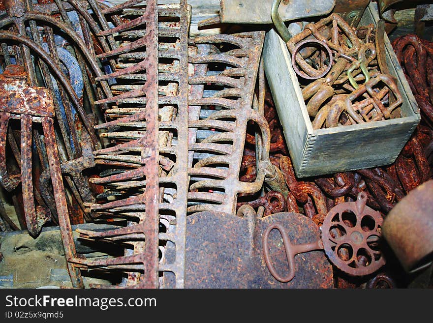 Assorted Rusted Tools