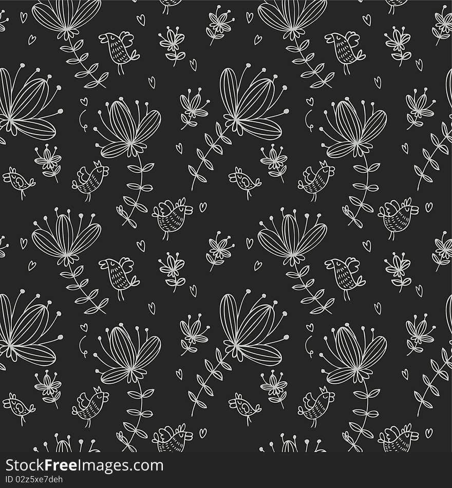 Pattern flower seamless,vector illustration