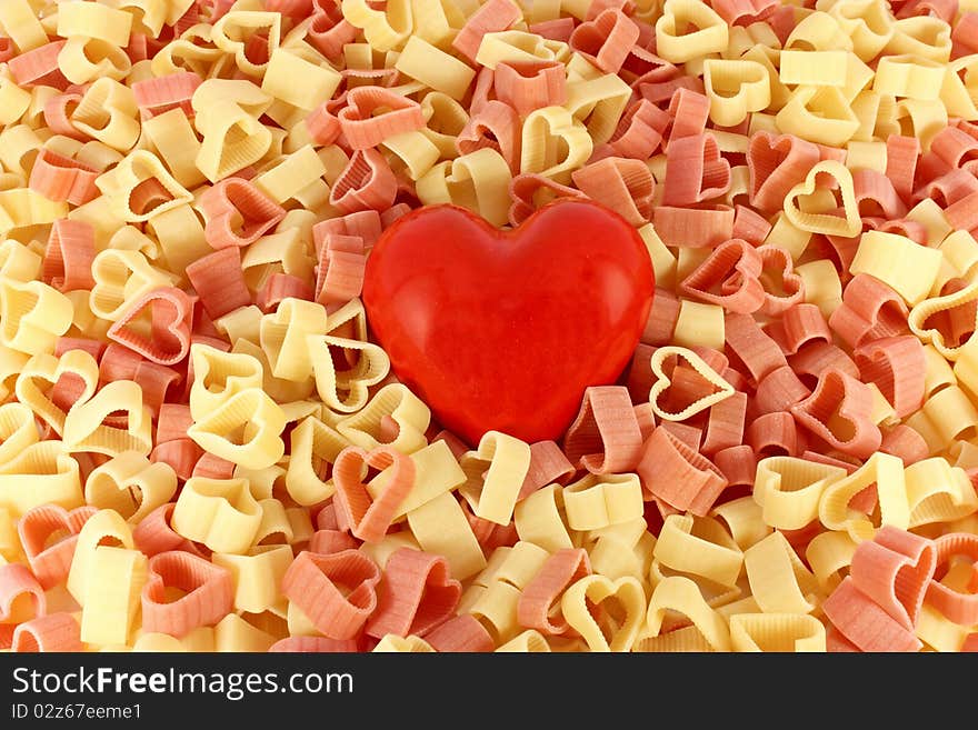 Pasta and a heart