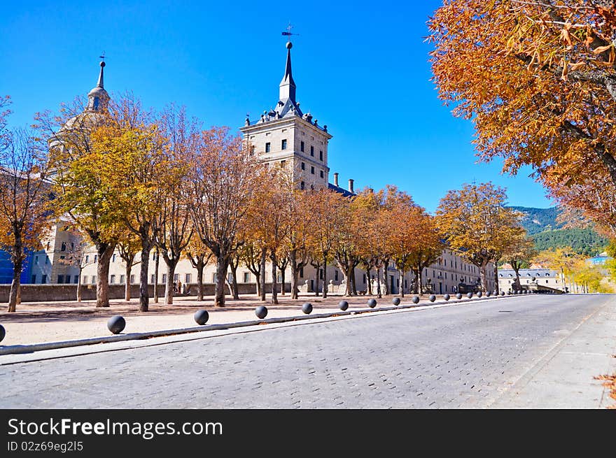 Fall in El escorial, Madrid, Spain