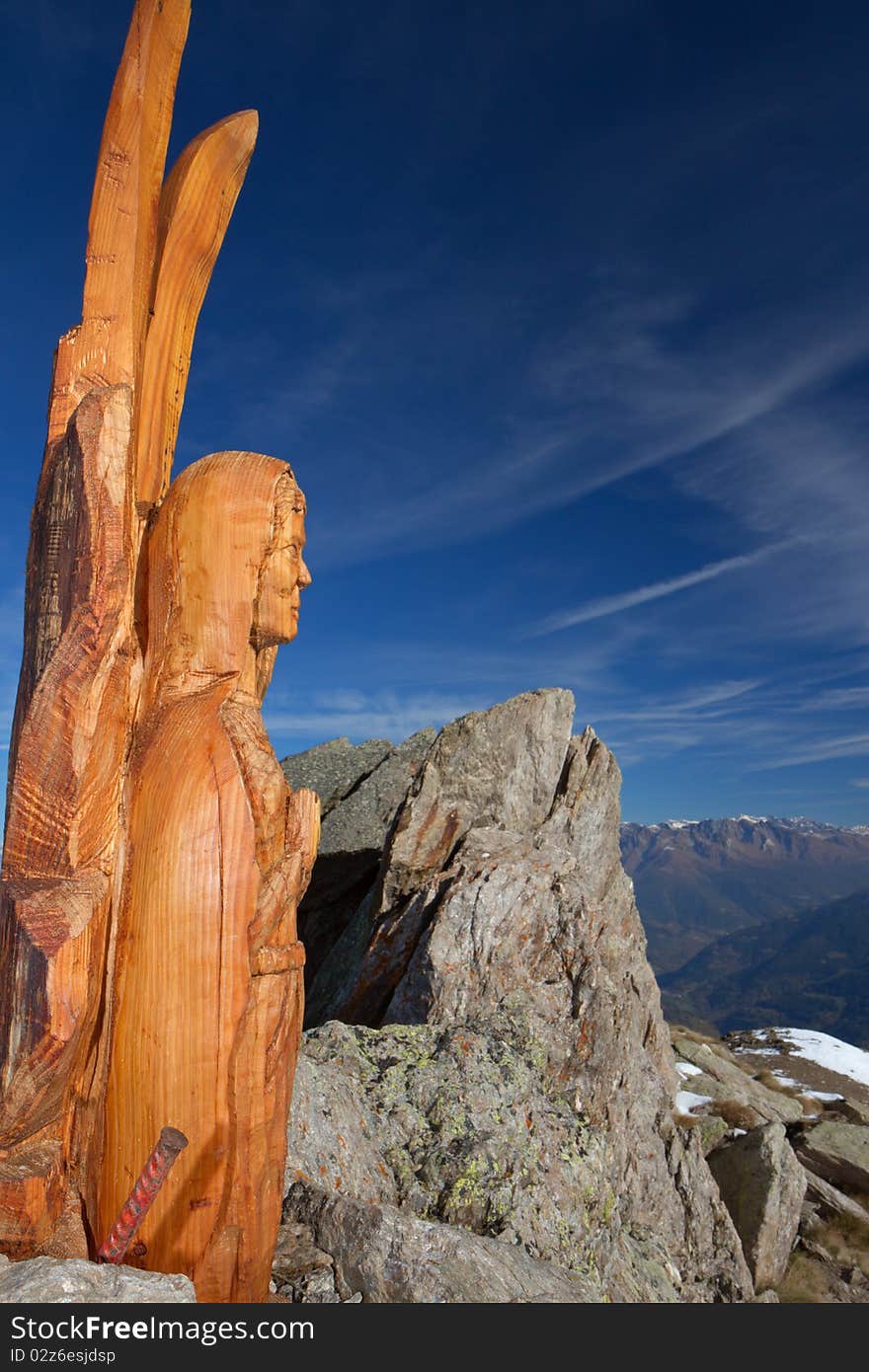 Our lady of the snow, defender of the ski mountaineers