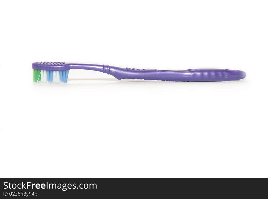 Purple tooth brush