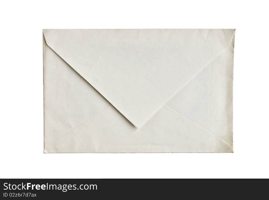 White empty envelope isolated on white background