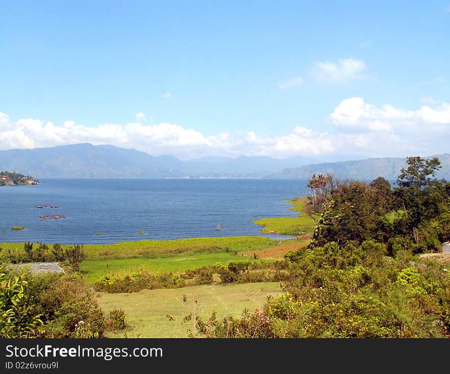 Lake Toba and Samosir island on Sumatra