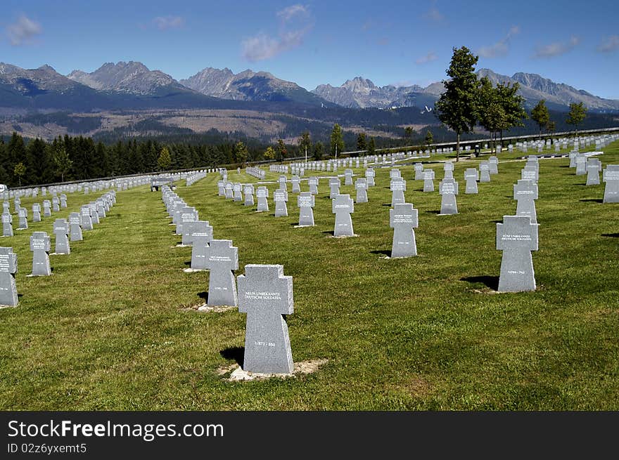 German military cemetery in the village Važec the High Tatras Slovakia Republic. German military cemetery in the village Važec the High Tatras Slovakia Republic.