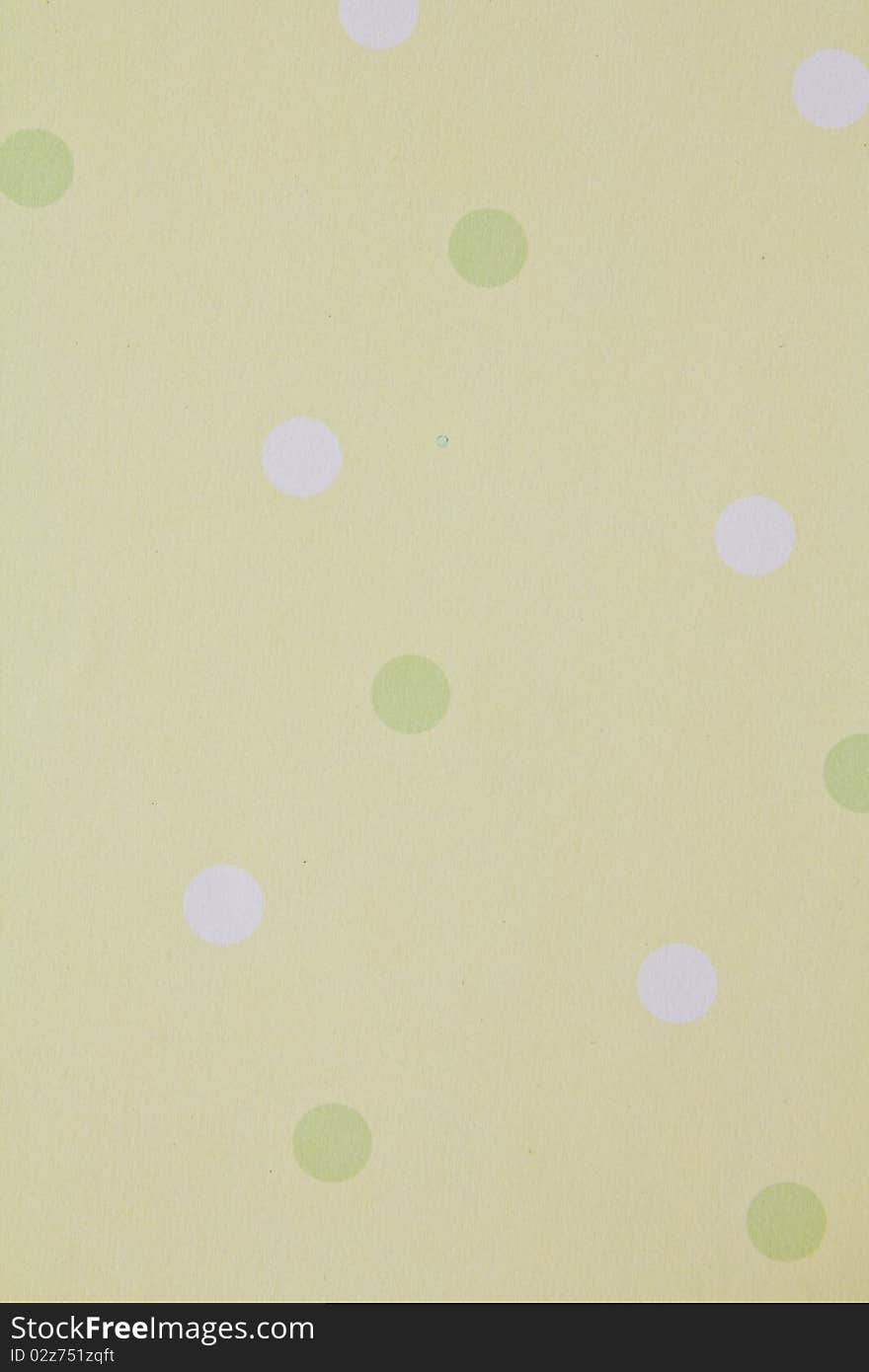 Green with dot design sheet paper material. Green with dot design sheet paper material