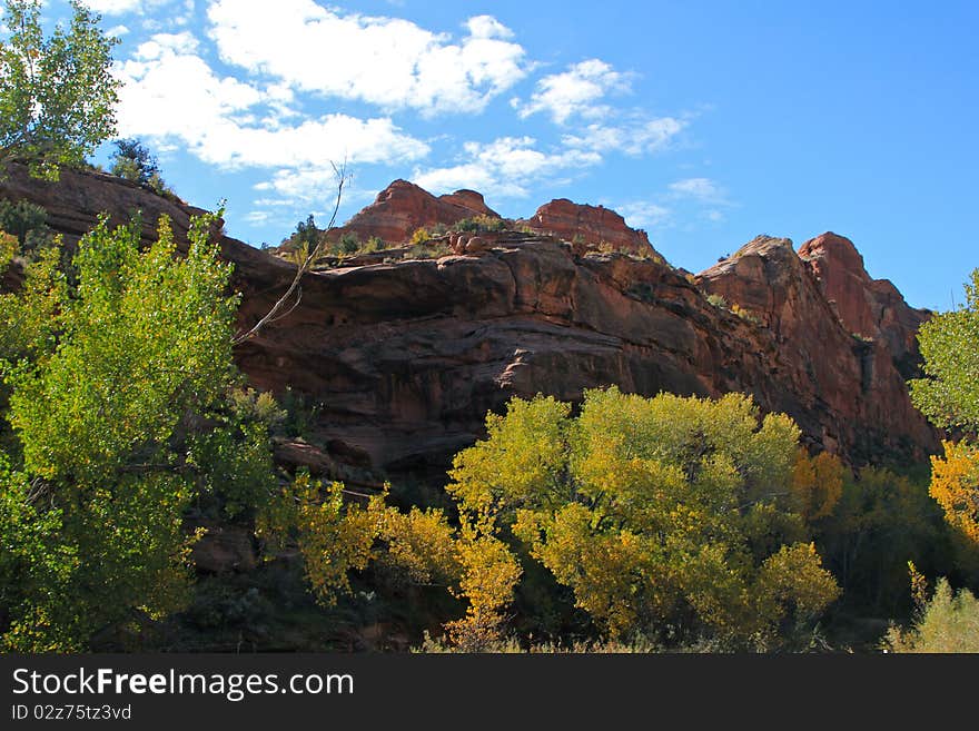 Desert Cliff in the fall