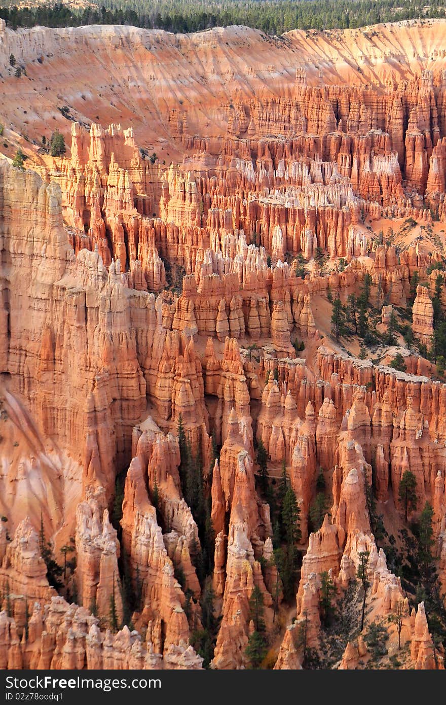 Sun shines over Bryce Canyon National Park. Sun shines over Bryce Canyon National Park