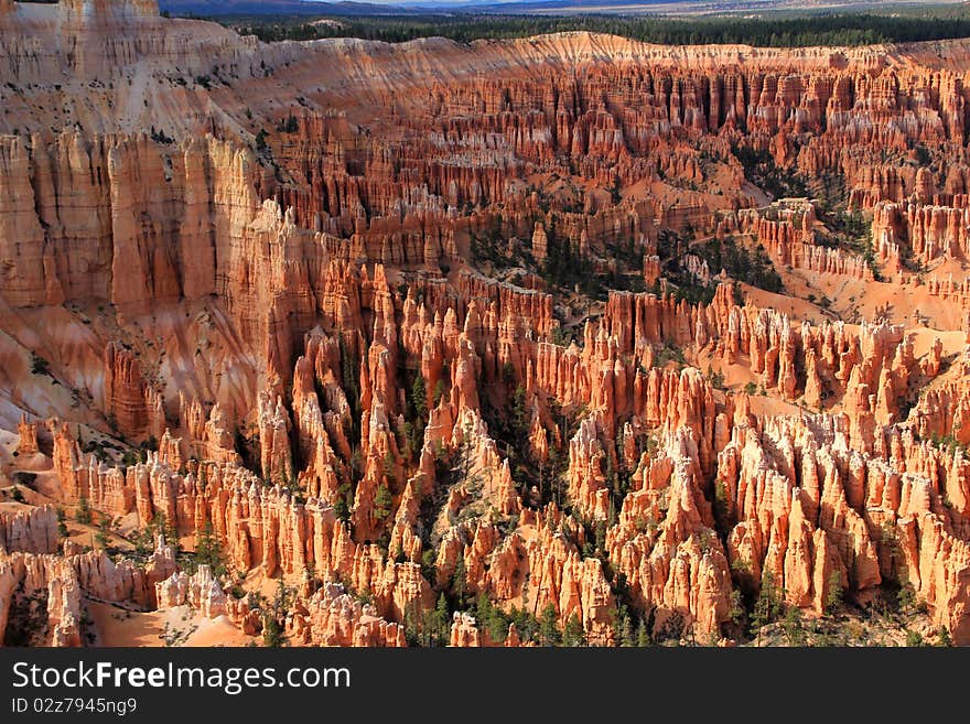 Beautiful sun shines over Bryce Canyon. Beautiful sun shines over Bryce Canyon